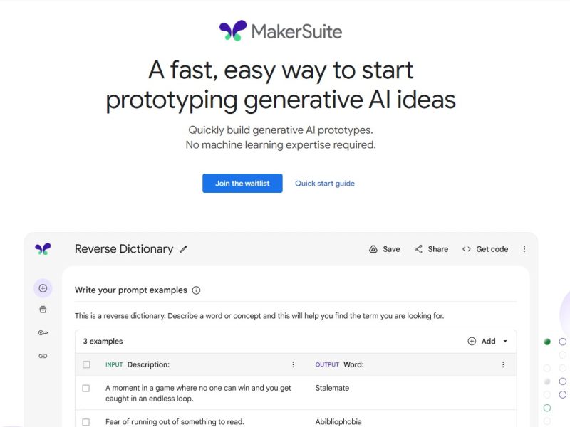 MakerSuite by Google