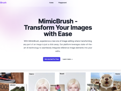 MimicBrush AI : Image Editing with Imitative Editing