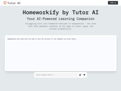 Homeworkify by Tutor AI