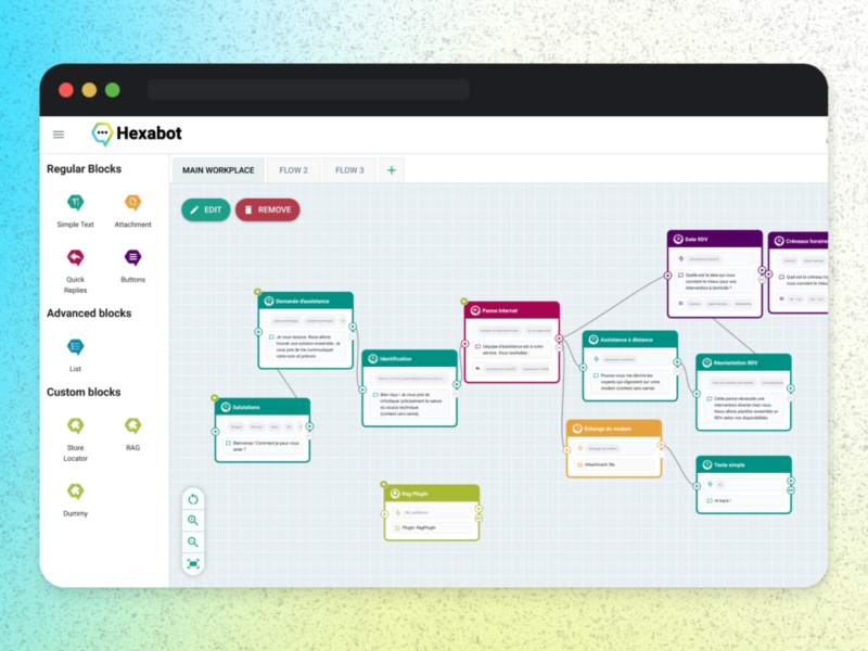 Hexabot: Open-source AI chatbot / agent builder