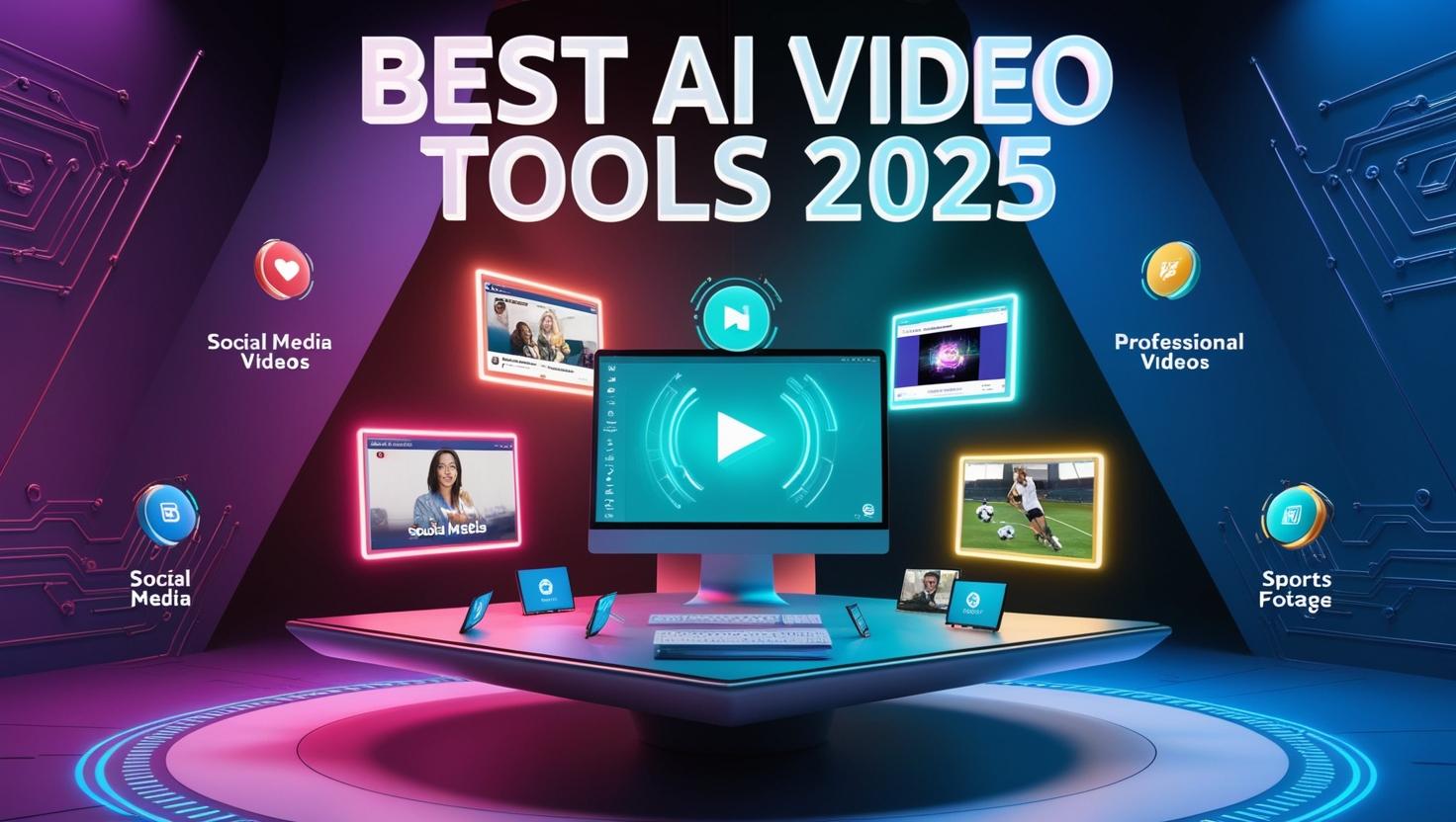 Comparison of modern AI video editing interfaces showing multiple tools in action