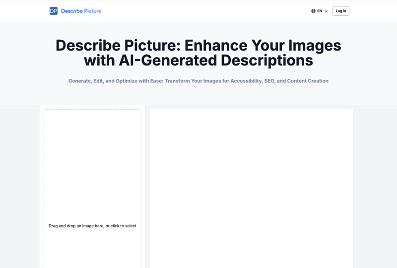 AI Image Describer | Generate Detailed Image Descriptions for SEO